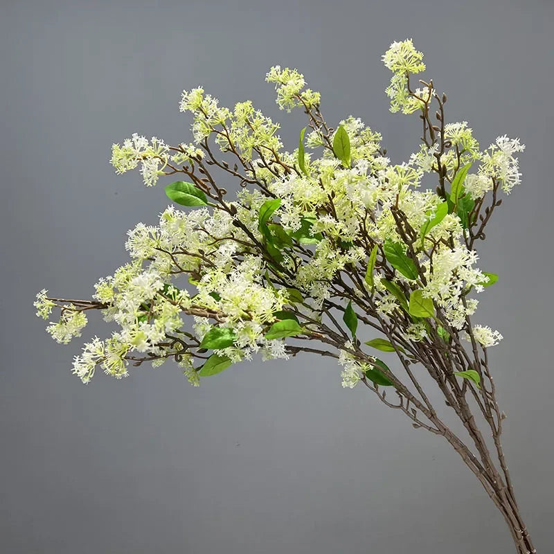 lot de 2 fleurs artificielles en saule des neiges décoratives - vue 4 sur 12