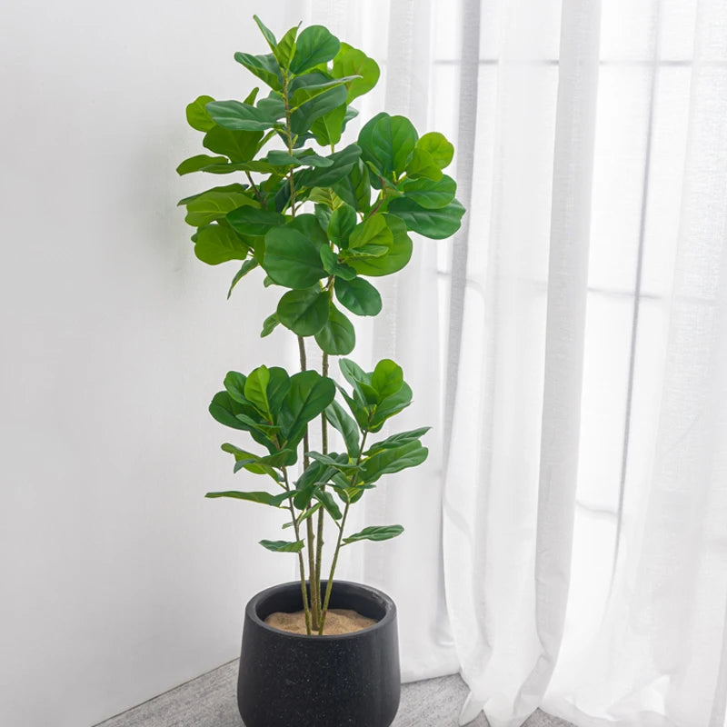 arbre tropical en plastique avec grandes branches pour décoration intérieure - vue 3 sur 11
