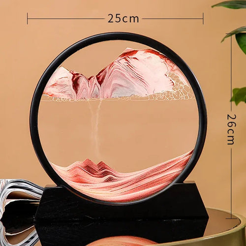 sablier en verre 3d paysage de sable en mouvement décoration artistique - vue 32 sur 54