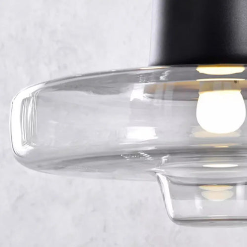 Minimalist nordic glass LED pendant light - vue 6 sur 15