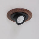 Walnut Wood Wall Wash Light, Modern Wabi-Sabi Vintage, Rotatable Recessed Spotlight for Living Room, Dining Room, Bedroom, Study