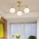 Nordic minimalist LED glass pendant chandelier Sandyha