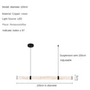 Modern Minimalist All Copper Light Luxury Resin Dining Table Island, High-end Long Strip Straight Line Lighting Decorative Lamp