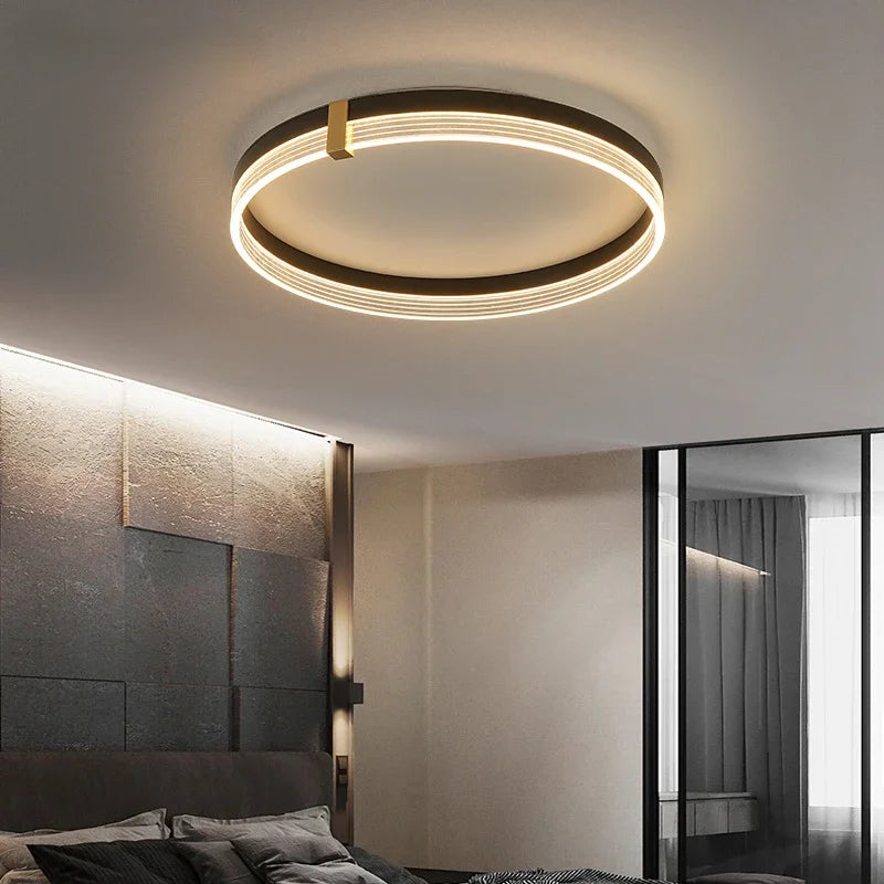 plafonnier led moderne minimaliste avec télécommande ronde