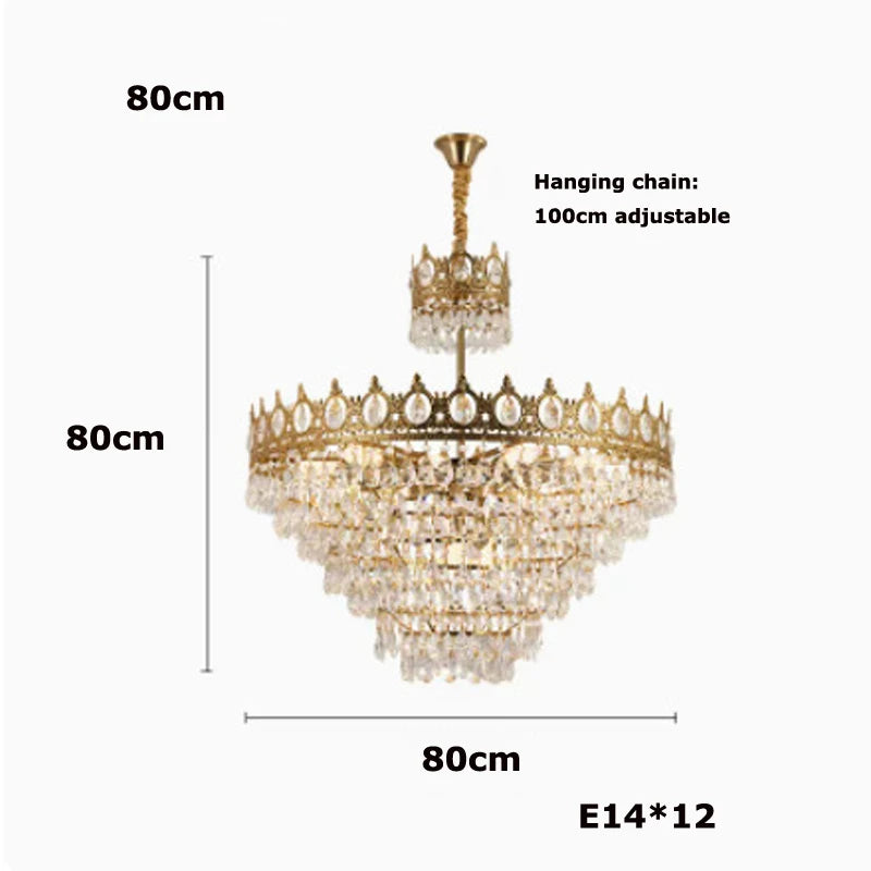 lustre en cristal k9 dimmable pour un éclairage élégant