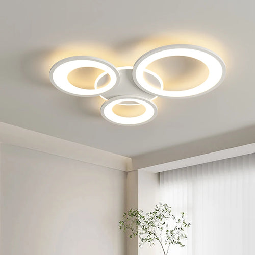 Modern minimalist ring-shaped remote-controlled chandelier - vue 5 sur 9