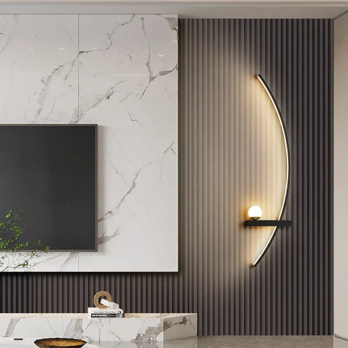 applique murale led nordique rayée pour décoration intérieure