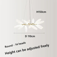 Luxury gem branch chandelier minimalist nordic glass indoor