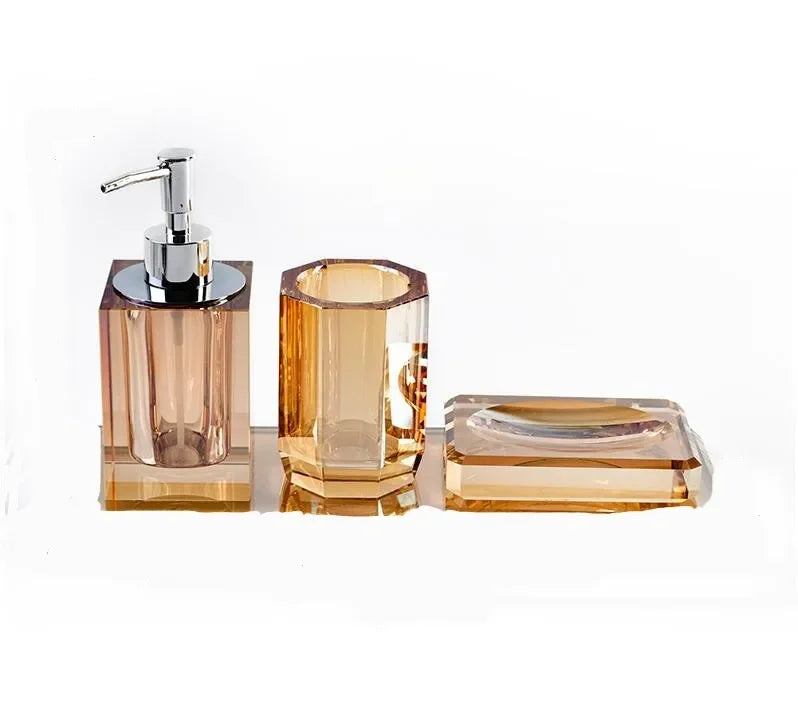 lot de flacons en verre pour savon et accessoires de salle de bain - vue 12 sur 12