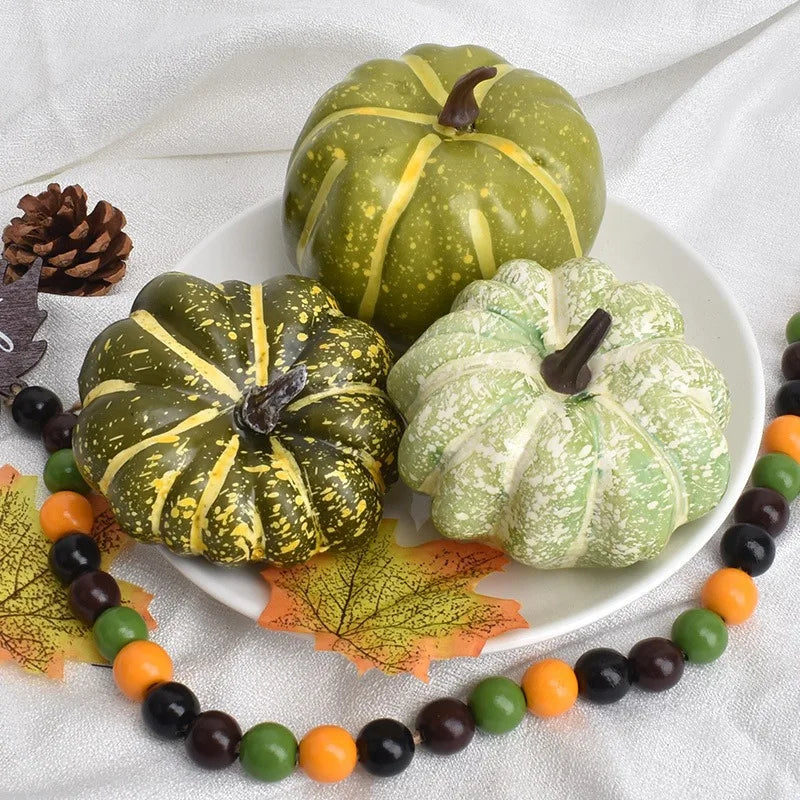 citrouilles décoratives en mousse pour décorations dHalloween et automne - vue 4 sur 22