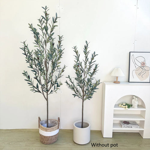 Realistic artificial olive tree for indoor and outdoor decoration - vue 5 sur 12