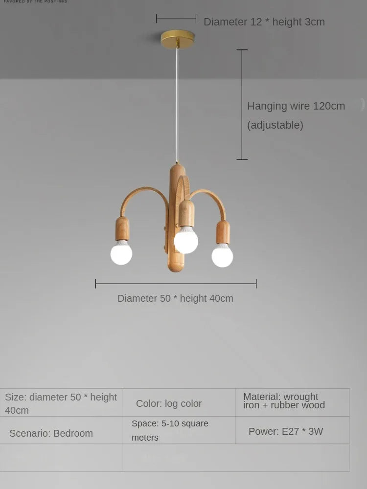 suspension vintage en noyer pour décoration intérieure et extérieure