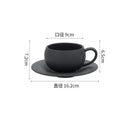 Tasse retro ceramique avec soucoupe motif pierre brute