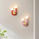 applique murale en métal nordique avec tube en u pour éclairage intérieur