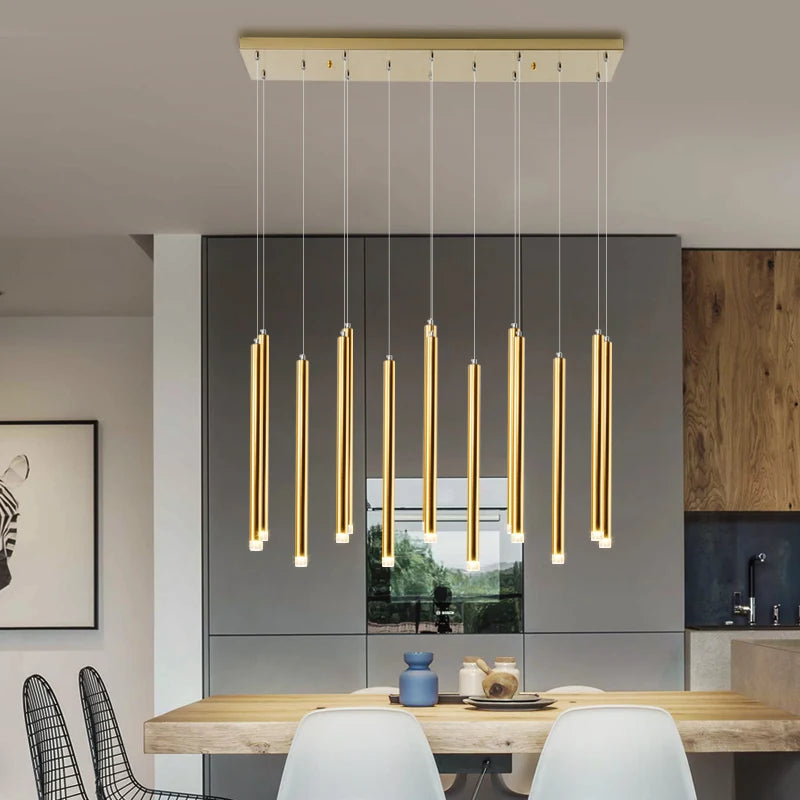 lustre nordique moderne en acier inoxydable pour villa de luxe - vue 3 sur 10