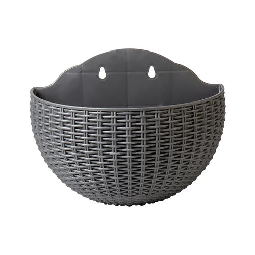 European Wall Mounted Hydroponic Plant Pot, Semi-Circular, Hanging Flower Basket, Balcony, Lazy Wall Mounted, No Drilling, Decor - vue 16 sur 16