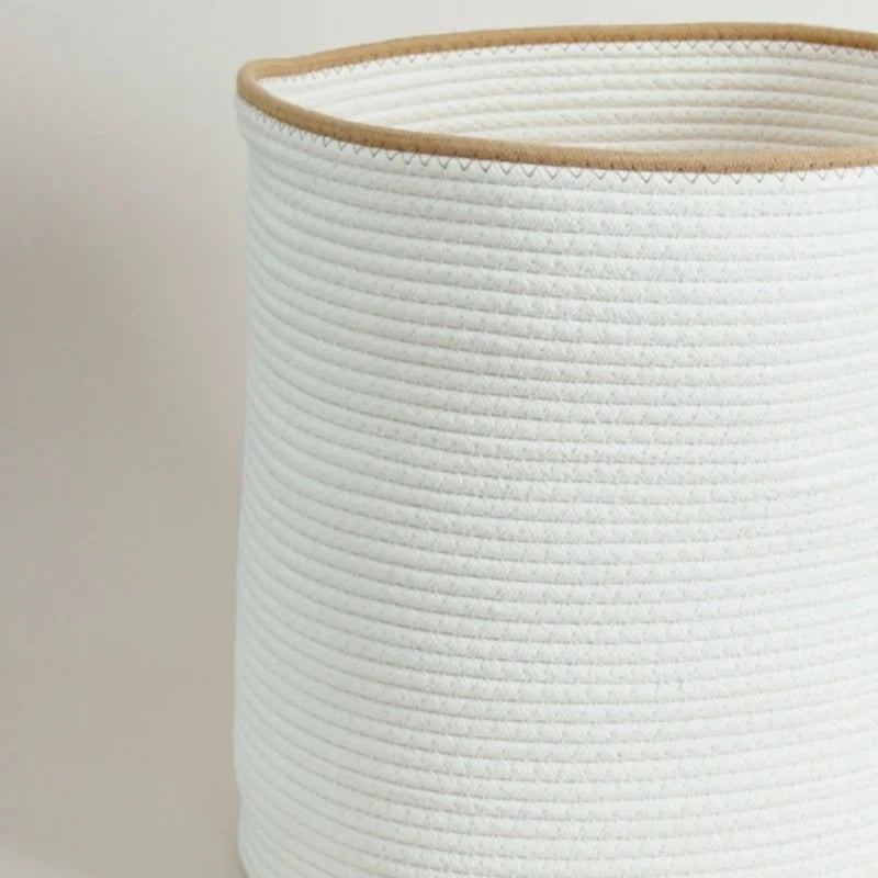 Cotton Rope Basket Boho Nursery Woven Closet Storage Bins Organizer for Baby Toys,Diaper, Blankets,Magazine,Potted ,Living Room - vue 6 sur 7