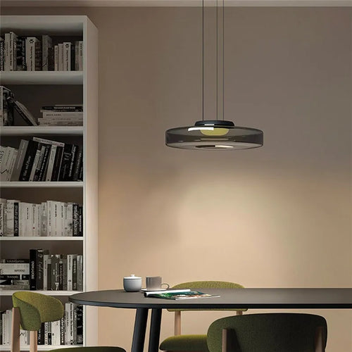 Designer glass pendant light for modern minimalist decor - vue 2 sur 24