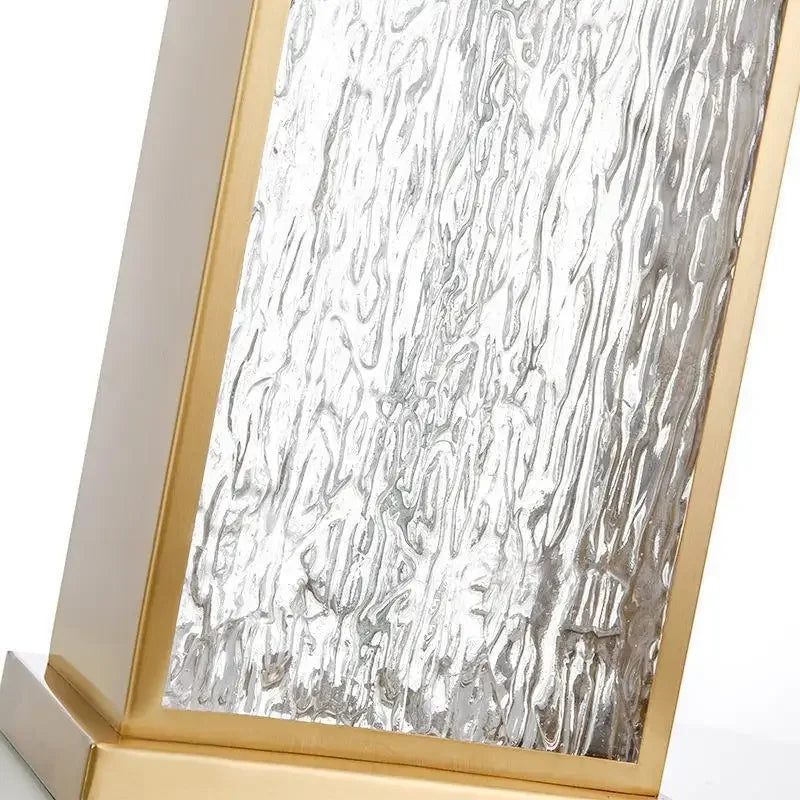 lampe à poser moderne en verre et tissu de soie - vue 6 sur 7