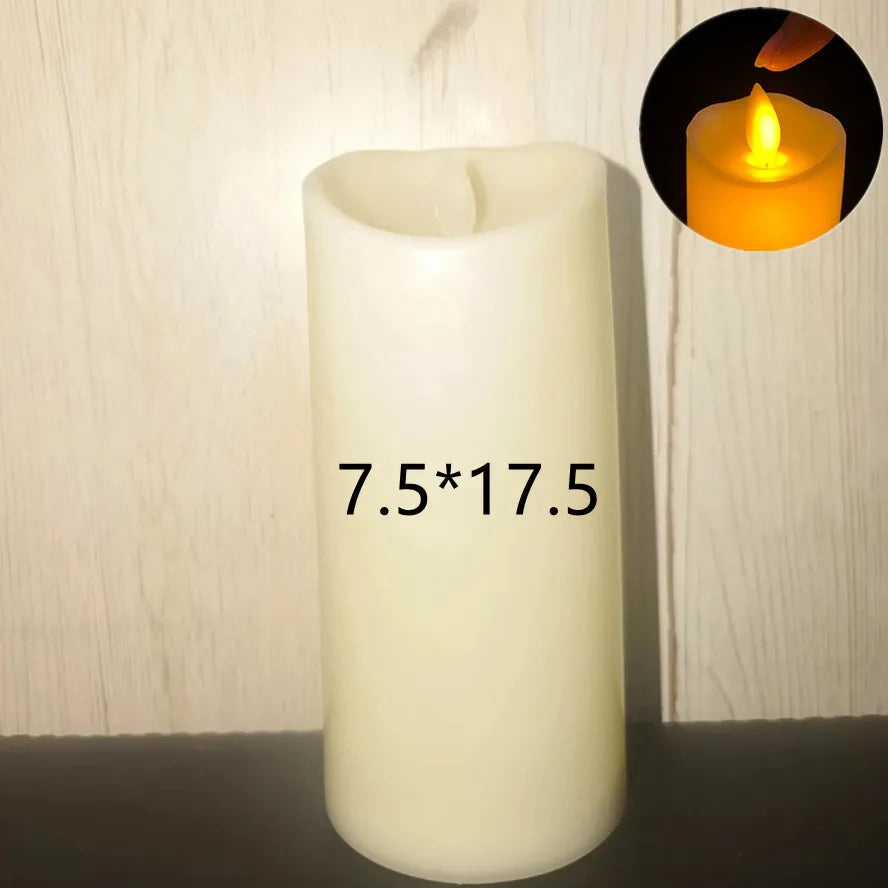 lampe à poser électrique avec bougies sans flamme pour décorations festives - vue 8 sur 14