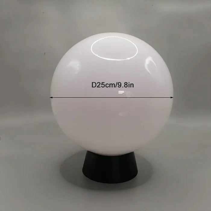 lampadaire extérieur globe noir pour éclairage de jardin et terrasse - vue 12 sur 15