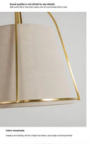 lustre américain simple en tissu avec lumière led créative