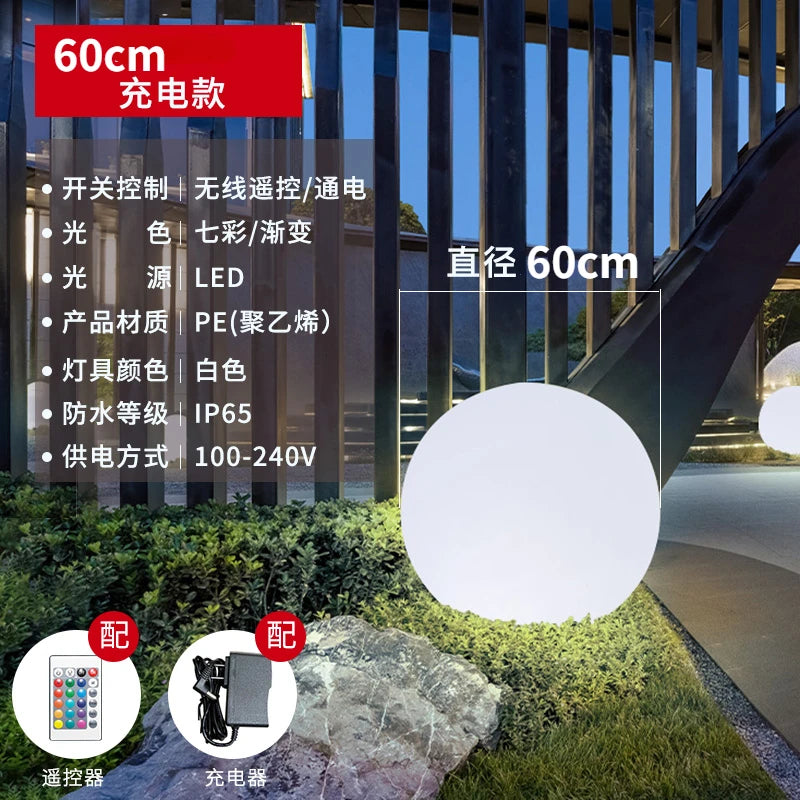 lampe de pelouse sphérique design nordique simple pour décoration intérieure - vue 11 sur 15