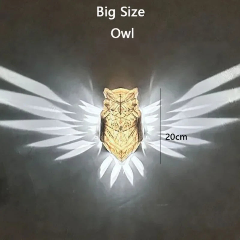 applique murale led hibou aigle décoration créative pour la maison - vue 9 sur 13