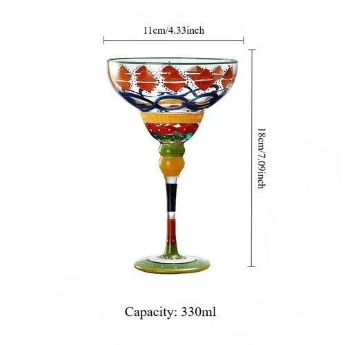 Verre cocktail fait main design artistique 330 ml