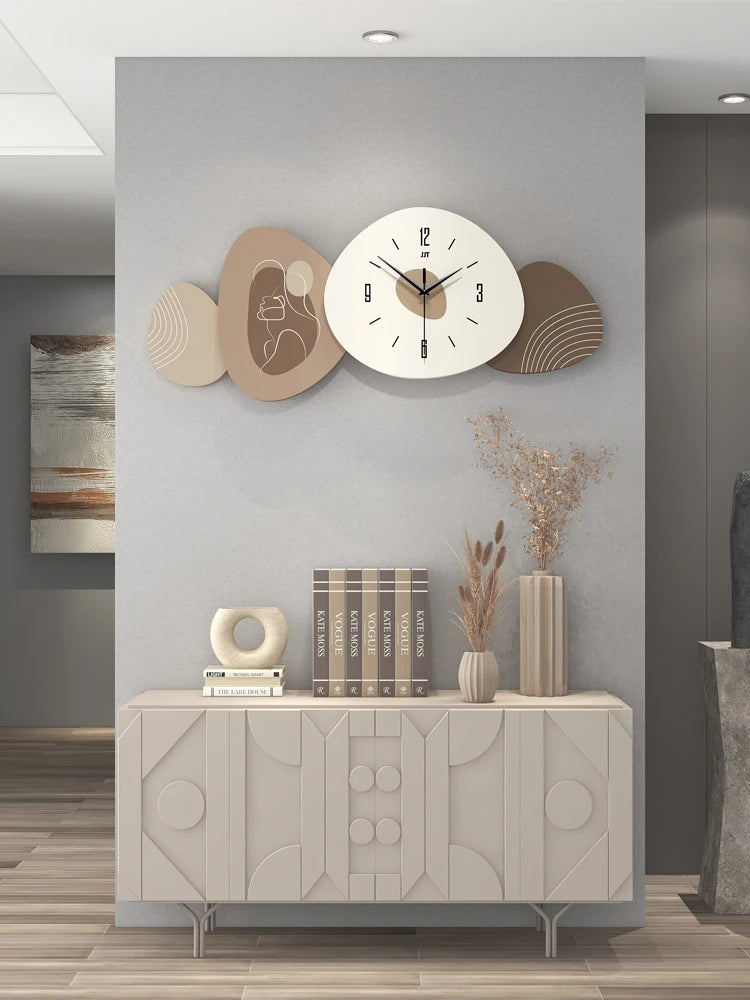 Modern Minimalist Wall Decor, Sofa Background Hanging Watch, Large Creative Wall Clock, 3D Wall Pendant, Home Decoration, 80cm - vue 2 sur 6
