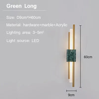 Applique murale Led en marbre moderne
