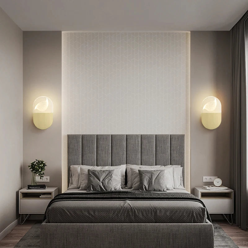 applique murale led minimaliste en cuivre pour intérieur élégant - vue 4 sur 8