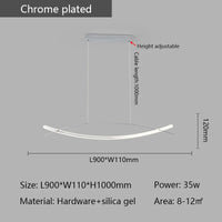 lustre led moderne plaqué or/chrome suspendu luminaire pour boutique