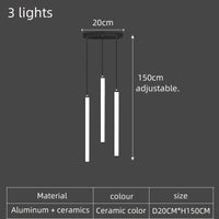 lustre led long tube spirale minimaliste moderne 2023