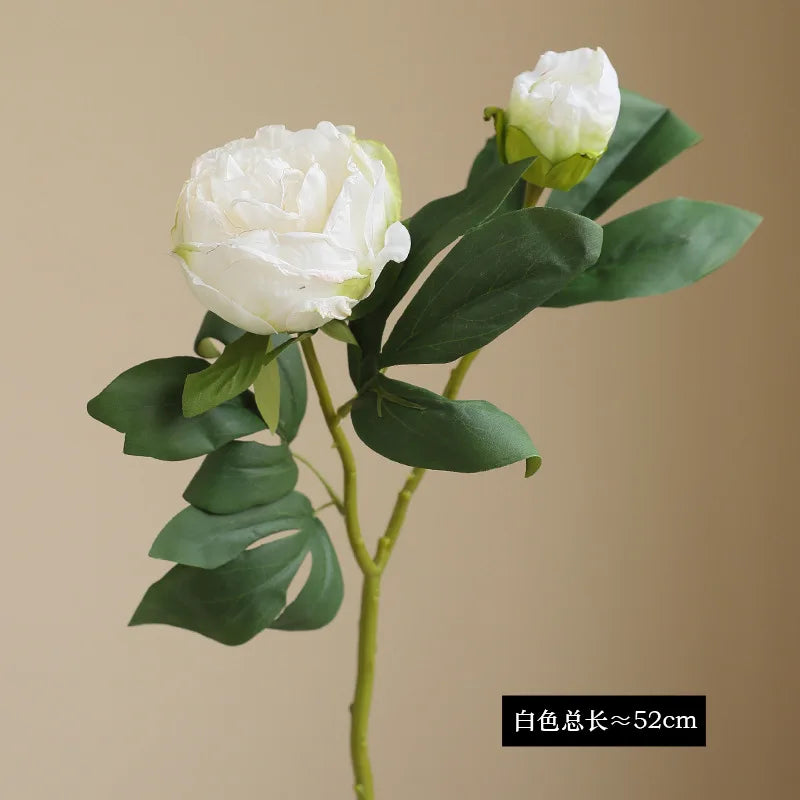 grandes fleurs artificielles de pivoine en soie pour décoration mariage - vue 4 sur 10
