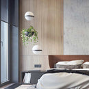 lustre moderne nordique à plantes avec pot de fleur led