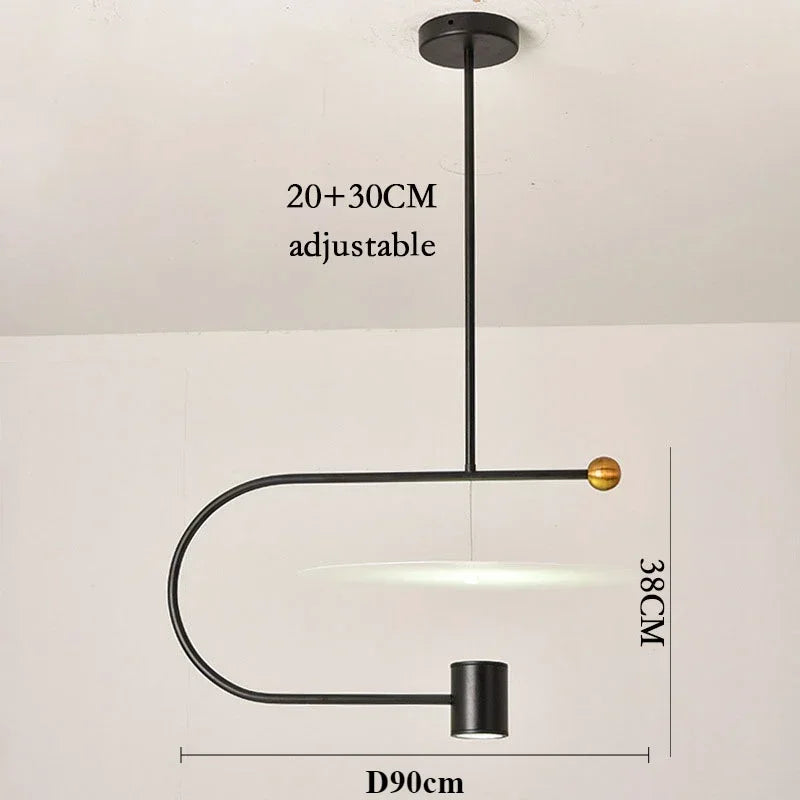 Minimalist Nordic acrylic chandelier for modern decoration - vue 9 sur 14