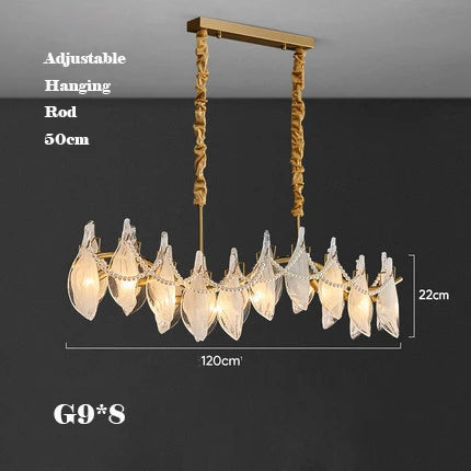 lustre en verre dépoli créatif design moderne élégant en perles - vue 10 sur 10
