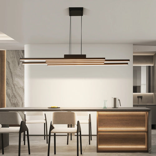 Modern minimalist Nordic LED aluminium chandelier - vue 3 sur 10