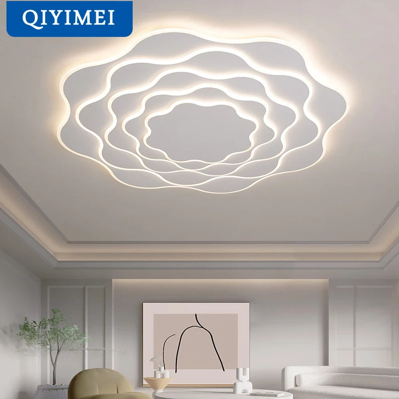 Plafonnier moderne en fer acrylique led dimmable éclairage intérieur - vue 6 sur 10