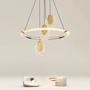 lustre en cristal lumineux moderne pour décoration intérieure élégante