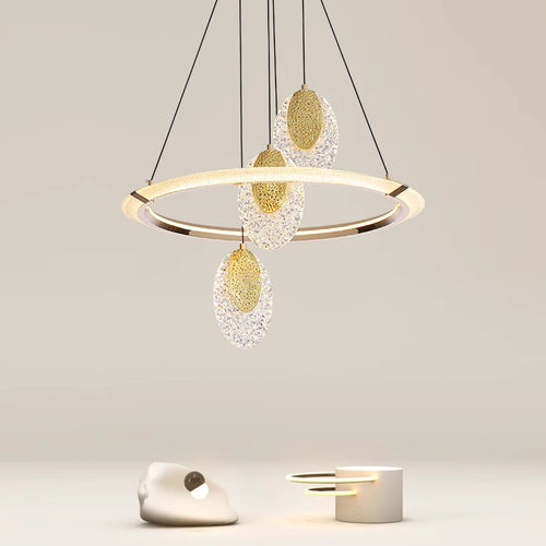 lustre en cristal lumineux moderne pour décoration intérieure élégante