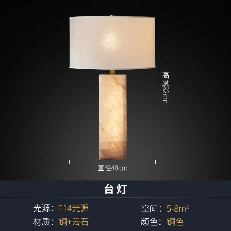 lustre tendance naturel en marbre design lumineux moderne - vue 8 sur 7