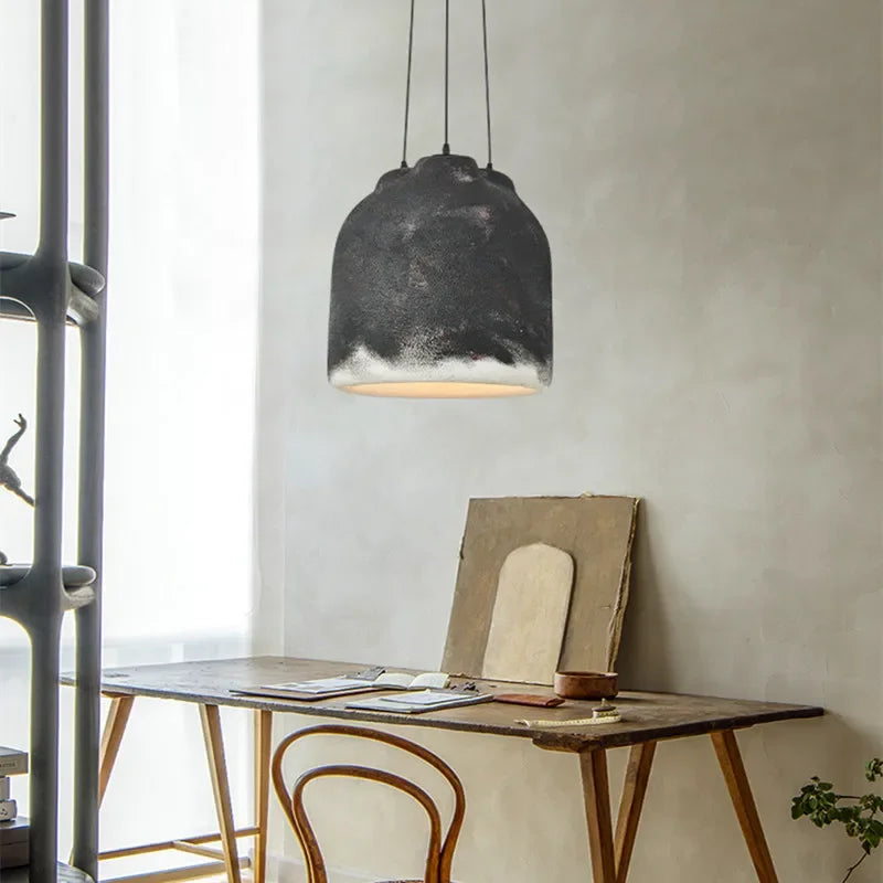 Designer Dining Room Wabi Sabi Chandelier Coffee Model House Personality LED Decor Light Creative Table Bar Kitchen Pendant Lamp - vue 7 sur 9