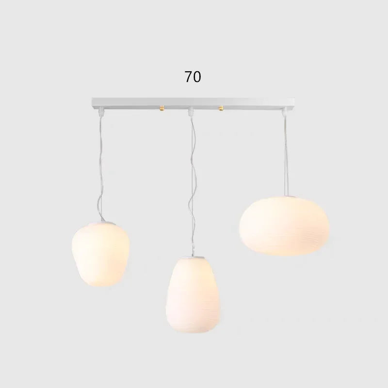 suspension led en verre style japonais moderne pour intérieur élégant - vue 9 sur 14