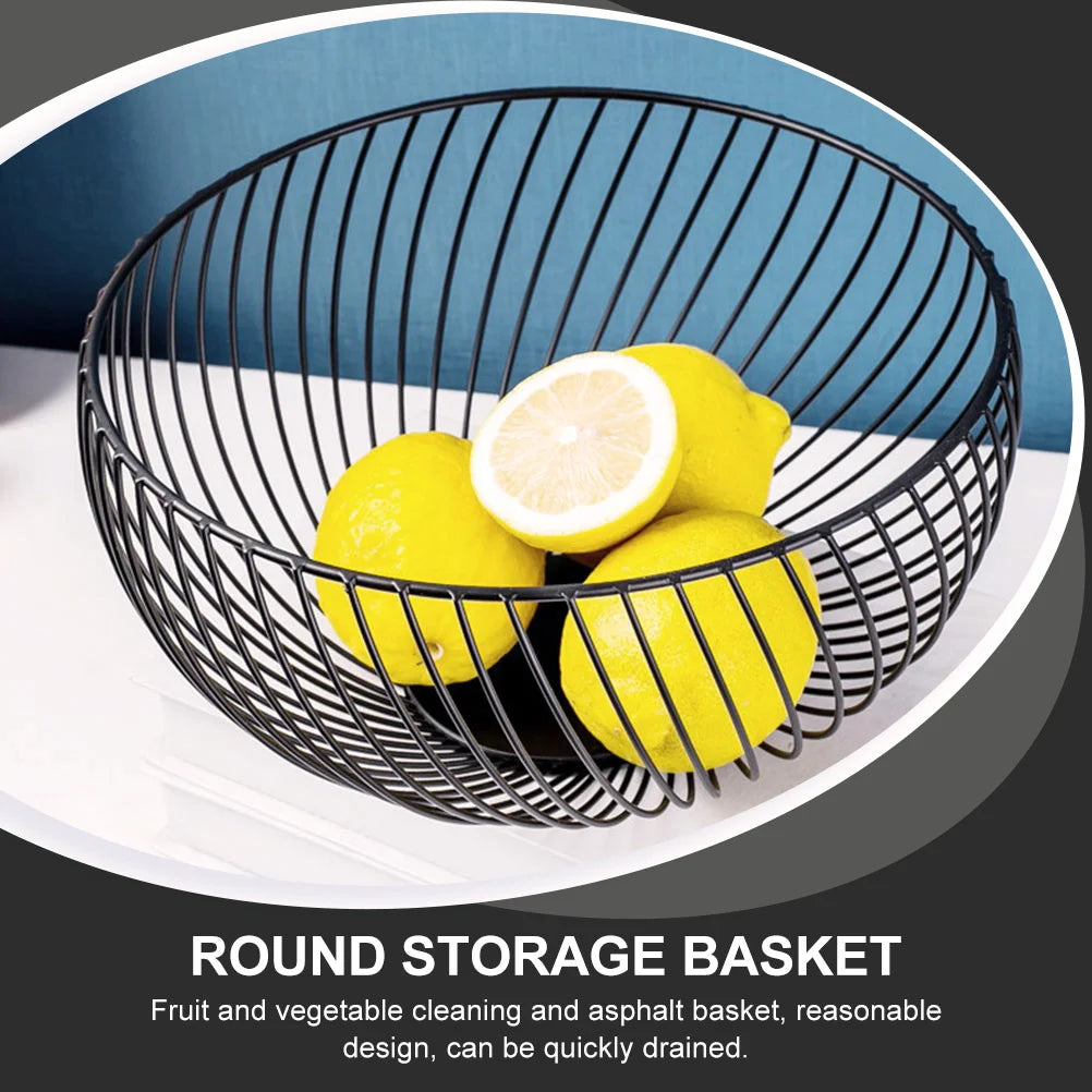 panier en fil de fer pour fruits et rangement polyvalent - vue 8 sur 7