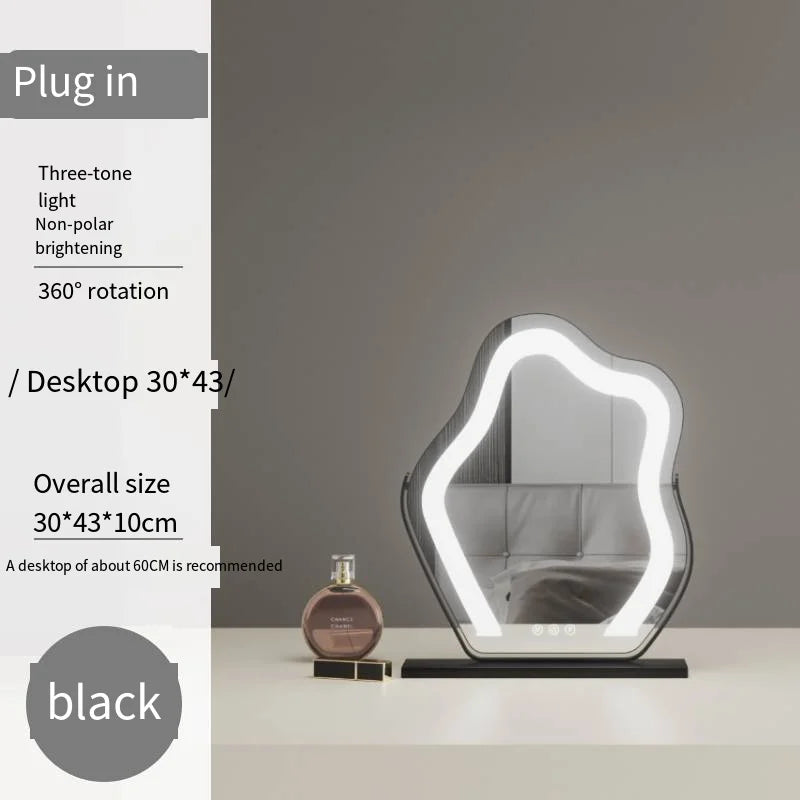 Vanity Mirror with Lights, Bathroom Mirror with Dimmable 3 Modes, 360 ° Rotary Touch Screen Control, Suable for Bedroom - vue 10 sur 14