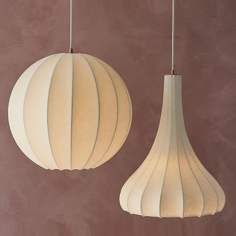 suspension wabi sabi en soie pour décoration intérieure moderne - vue 7 sur 14