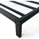 8 inch California King Size Bed Frame, No Spring, No Noise, Easy to Assemble, Black, Heavy Duty Metal Platform Bed Frame