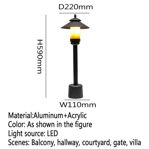 lampe de jardin extérieure led étanche design contemporain pour villa - vue 46 sur 47